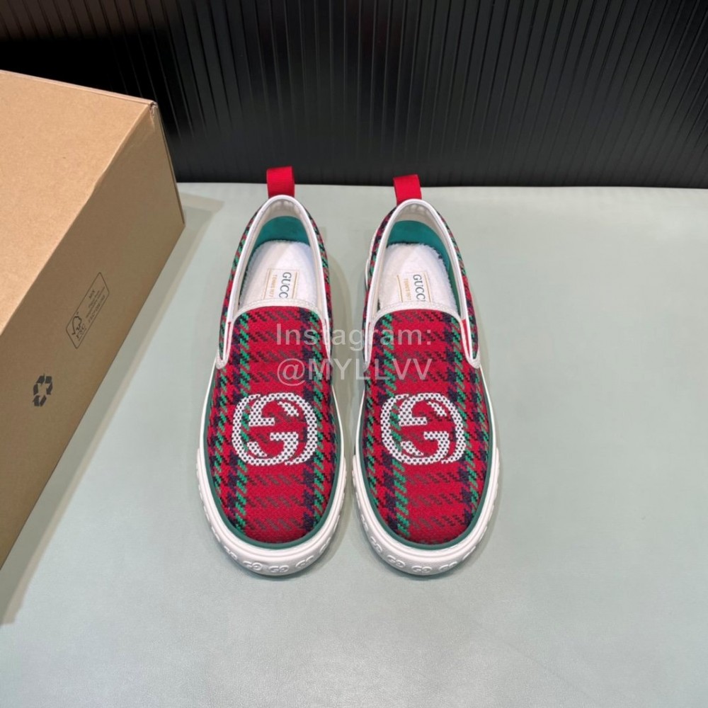 Gucci Vintage Canvas Shoes For Men And Women Red