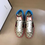 Gucci Vintage Supreme Canvas High Top Sneakers For Men Apricot