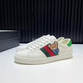 Gucci Calf Leather Casual Sneakers For Men And Women