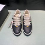 Gucci Vintage Leather Sneakers For Men And Women Black