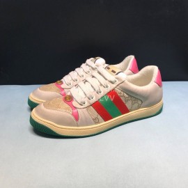 Gucci Vintage Leather Casual Sneakers For Men And Women
