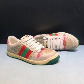 Gucci Vintage Leather Casual Sneakers For Men And Women