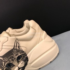 Gucci Cat Printed Thick Soled Sneakers For Men And Women 