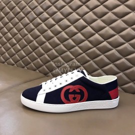 Gucci Classic Lace Up Casual Sneakers For Men And Women Black