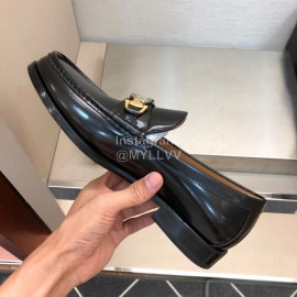 Gucci Black Calf Leather Business Loafers For Men 