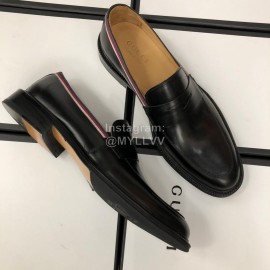 Gucci Cowhide Casual Loafers For Men Black