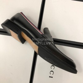 Gucci Cowhide Casual Loafers For Men Black