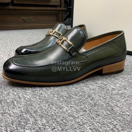 Gucci Black Cowhide Casual Loafers For Men