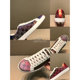Gucci Contrast Leather Lace Up Casual Shoes For Men
