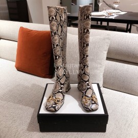 Gucci Autumn Winter Leather High Heeled Long Boots For Women