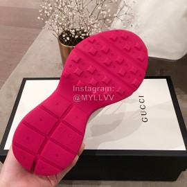 Gucci Classic Printed Thick Soles Sneakers For Women Pink