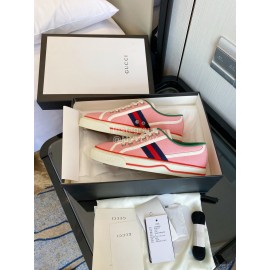 Gucci 1983 × Disney Series Pink Canvas Shoes For Men And Women