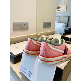 Gucci 1983 × Disney Series Pink Canvas Shoes For Men And Women