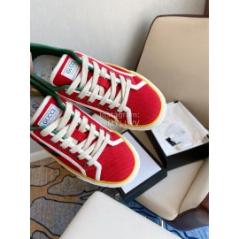 Gucci 1984 × Disney Series Red Canvas Shoes For Men And Women