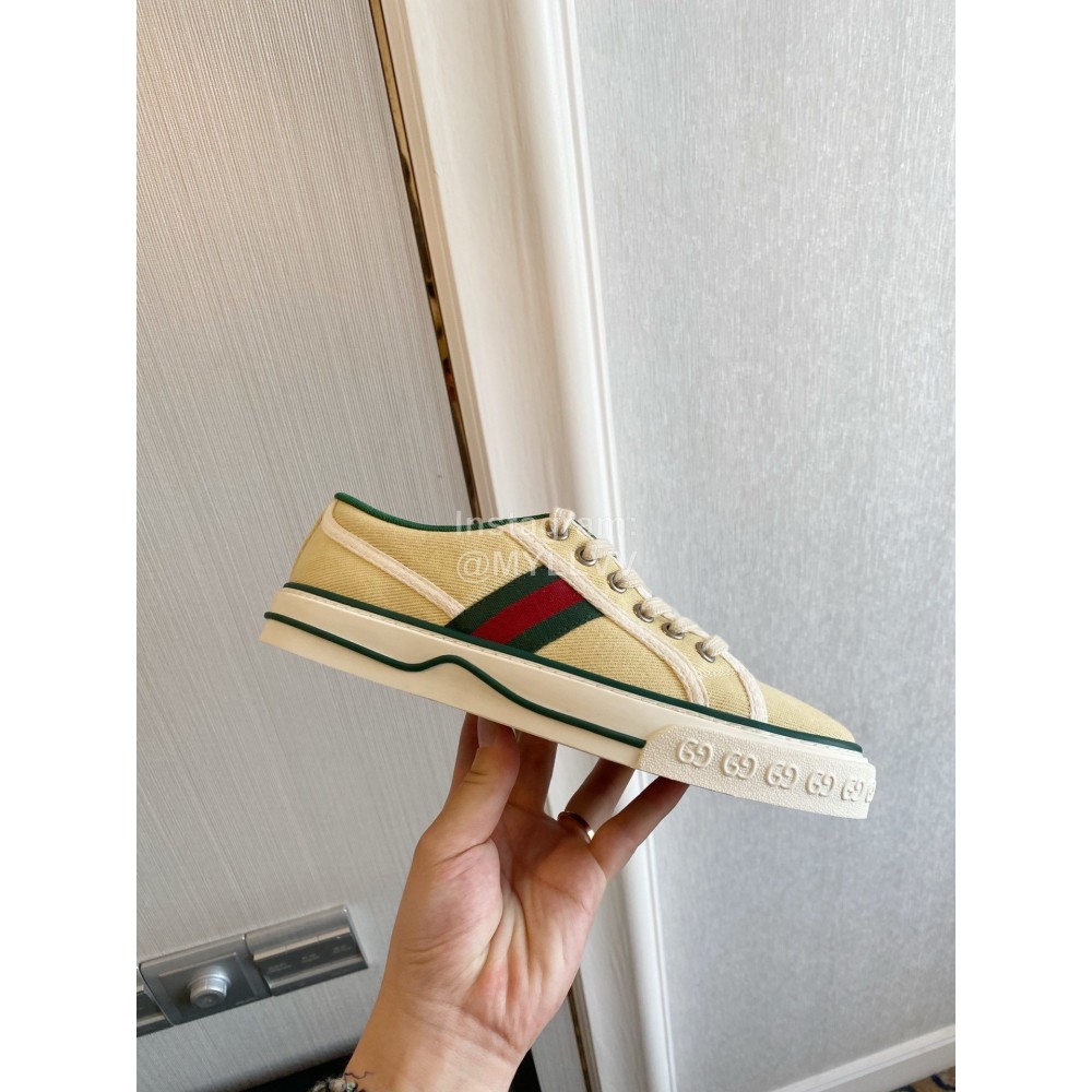 Gucci 1988 × Disney Series Canvas Shoes For Men And Women Khaki