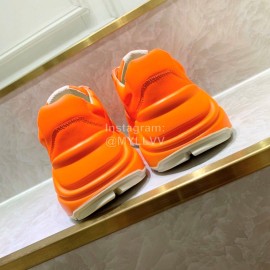 Gucci Calf Leather Thick Soles Sneakers For Men And Women Orange