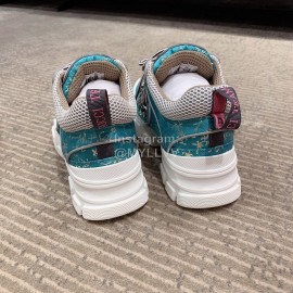 Gucci Blue Leather Water Drill Climbing Shoes For Women