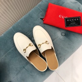 Gucci Classic Cow Leather Buckle Sandals For Women White