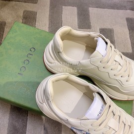 Gucci Co Branded Doraemon Leather Sneakers For Men And Women
