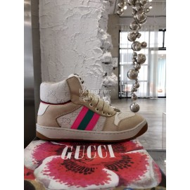 Gucci Winter Warm Wool High Top Sneakers For Men And Women White