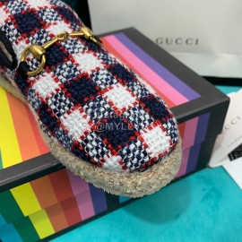 Gucci Winter New Plaid Warm Wool Flat Heel Shoes For Women