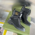 Gucci Autumn Winter New Horsebit Leather Chelsea Boots Black