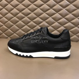 Hermes Summer Leather Casual Sneakers For Men Black
