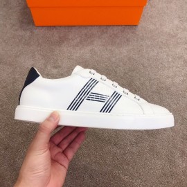 Hermes Soft White Cowhide Avantage Sneakers For Men