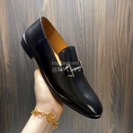 Hermes Vintage Black Cowhide Casual Loafers For Men 