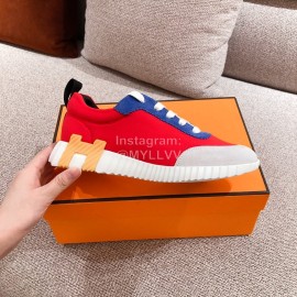 Hermes Autumn Winter Couple Sneakers Red