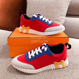 Hermes Autumn Winter Couple Sneakers Red