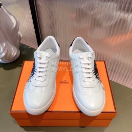 Hermes Leather Casual Lace Up Shoes For Men And Women 