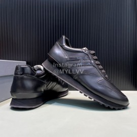 Hogan Calf Leather Casual Sneakers For Men Black