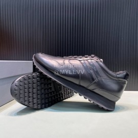 Hogan Calf Leather Casual Sneakers For Men Black