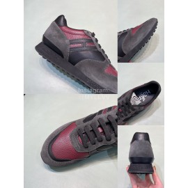 Hogan Calf Leather Casual Sneakers For Men Gray