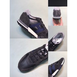 Hogan Cowhide Casual Sneakers For Men Black