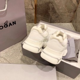 Hogan Fashion Winter Autumn Color Matching Thick Soled Sneakers White For Women 