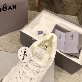 Hogan Fashion Winter Autumn Color Matching Thick Soled Sneakers White For Women 