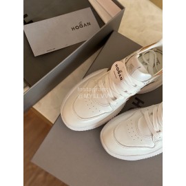 Hogan Fashion Calf Leather Thick Soled Sneakers For Women 