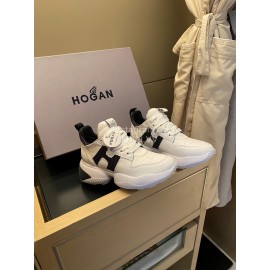 Hogan Fashion Cow Leather Thick Soled Sneakers For Women 