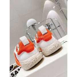 Hogan Fashion 3r Cowhide Casual Sneakers For Women Orange