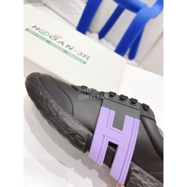 Hogan Fashion 3r Cowhide Casual Sneakers For Women Purple