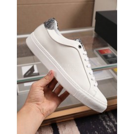 Hugo Boss Soft Cowhide Lace Up Casual Shoes For Men White
