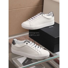 Hugo Boss Soft Cowhide Lace Up Casual Shoes For Men White