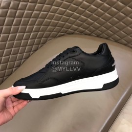 Hugo Boss Leather Lace Up Casual Sneakers For Men Black