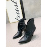 Isabel Marant Winter New Calf High Heel Pointed Boots For Women Black