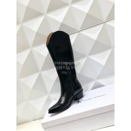 Isabel Marant Winter Fashion Calf High Heel Boots For Women Black