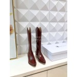 Isabel Marant Winter Fashion Calf High Heel Boots For Women Brown