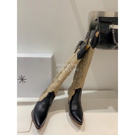 Isabel Marant Cowhide Thick High Heeled Long Boots For Women