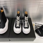 Jil Sander Fashion Calf Leather Thick Soled High Top Shoes For Women Black